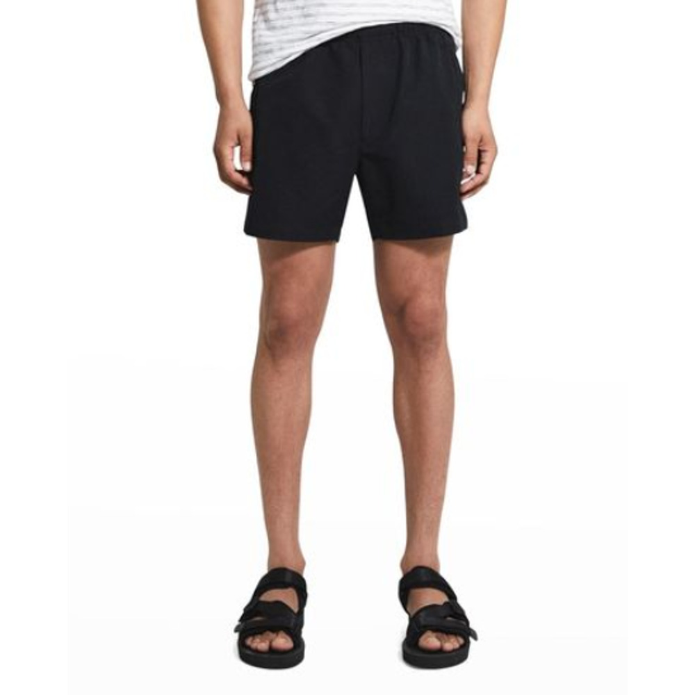 Theory Jace Splash Stripe Seersucker Swim Trunks Black Size L 2796